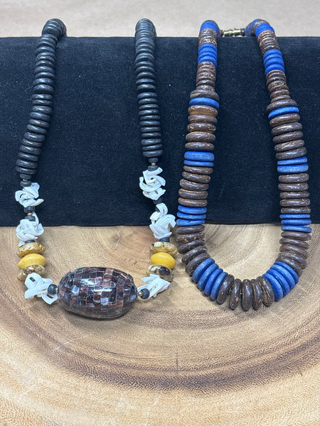 Pair of Necklaces with Disc Beads
