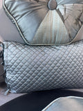 Trio of Matching Dusty Blue Throw Pillows