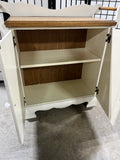 Two Tone Painted Cabinet with Side Handles/Towel Bars
