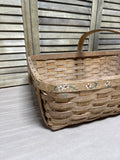 Large Handwoven Basket With Flowers - Made By Gustavs