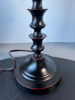 Black Metal Candlestick Style Table Lamp (WORKS)