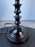 Black Metal Candlestick Style Table Lamp (WORKS)