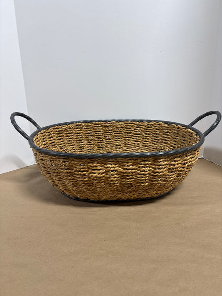 Basket with Metal Frame/Handles