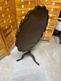 Scallop Edge Tilt Top Table, Unbranded