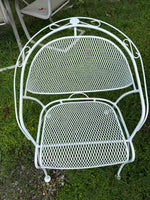 Classic White Metal Patio Table and Chairs Set