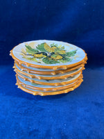 Set of 6 Artist Signed Decorative Italian Inspired Small Plates