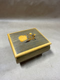 Musical Reuge Italian Floral Inlaid Box WORKS