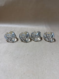 Heavy Silver Plated Seashell Napkin Rings By Godinger - Set Of 4 (B)
