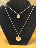 Banana Republic Necklace with Hammered Disc Pendants (Silver)