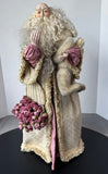 Signed Kaye Moore Vintage Father Christmas with Porcelain Hands & Face