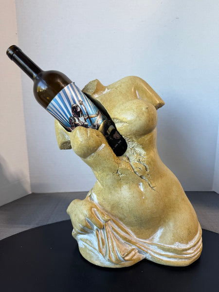 Resin Female Torso Sculpture Wine Bottle Holder