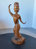 Hand Carved Wooden Vintage Balinese Dancer Sculpture
