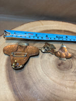 Silver/Copper/Gold Tone Dog Earring & Pendant/Pin Set