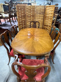 Dining Set: Table, 2 Leaves, Table Pads and (8) Chairs***HEAVY ITEM***READ DETAILS ON PICK UP POLICY***