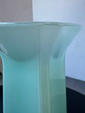 Translucent Aqua Art Deco Style Glass Vase