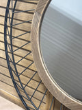 Round Mirror with Open Metal Design Frame