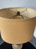 Danish Style Textured Pottery Candlestick Lamp (WORKS)