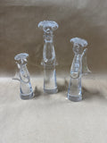 Set Of 3 Lead Crystal Christmas Angels