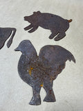 3-Piece Metal Farm Animal Cutouts