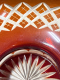 Bohemian Style Fire Red Pedestal Bowl