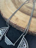 Lucky Brand Silver Tone Open Work Collar Layered Necklace