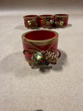 Set Of 4 Holiday Lenox Napkin Rings With Case - 3 Sets Available // PRICED INDIVIDUALLY