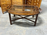 Butler Style Coffee Table with Glass