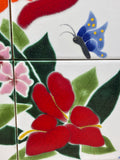 Isle Tiles of Hawaii Flowers & Butterfly Wall Art; Initialed