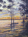 Two Cypress Trees Original Painting by Local Artist, Ginger Olansen; Signed