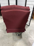 Jessica Charles Swivel Chair, Burgundy/Maroon Fabric