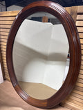Oval Wood Framed Mirror