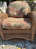 A-All Weather Wicker Rocking Chair Pair w/Sunbrella Fabric Cushioms