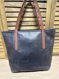 Classic Bellfield FOUNT Leather Zip Up Shoulder Bag With Tassel (C)