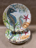 Pier 1 Imports Seahorse Melamine Plates - Set Of 4