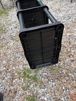 4 Tier Small Black Plastic Garage Shelving Unit, Lightweight