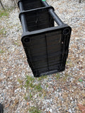 4 Tier Small Black Plastic Garage Shelving Unit, Lightweight