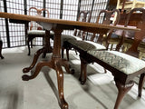 Double Pedestal Dining Table, 3 Leaves, Table Pads and (8) Chairs by Powell's Furniture***HEAVY ITEM***READ DETAILS ON PICK UP POLICY***