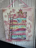 Liesl Long Princess In Bed Whimsical Embellished Canvas Print