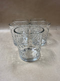 Short Clear Glass Dot Design Drinking Glasses - Set Of 5