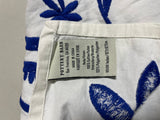 Pottery Barn Blue and White Embroidered Table Cloth, 50"x50"