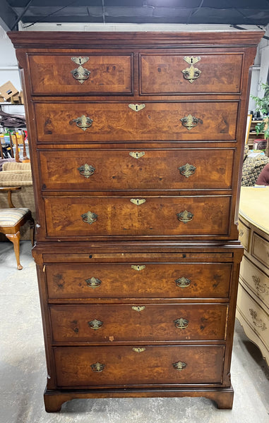 Antique Chest on Chest, "Presland's Depository"***HEAVY ITEM***
