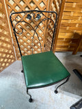 Square Table with (4) Vintage Metal Chairs