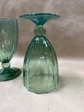 Villeroy & Boch Green Crystal “My Garden Green” Goblet - Pair // 6 Pairs Available// PRICED INDIVIDUALLY