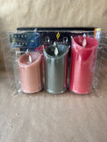 Luminara Trio Of Colored Candles - Appears Unused (C)