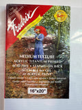 2-Piece Lot of Sealed Fredrix Medium Texture Acrylic Titanium Primed Canvases