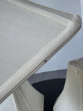 Lot of 3 Cream Fabric Cut Corner Square Lamp Shades