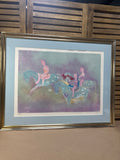 Pastel of Women on Horses by Fred Klein; Signed & Numbered