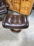Ekornes Stressless Brown Chair with Ottoman (A) ***Read Description***