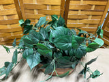 Faux Greenery in Copper Tone Basket