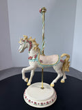 Large Resin Floral Vintage Carousel Horse